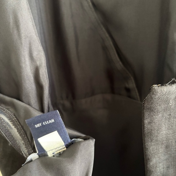 Ann Taylor 100% Linen Black Halter Dress Sz 6 Fit & Flare Cocktail Party Dressy - Picture 14 of 16